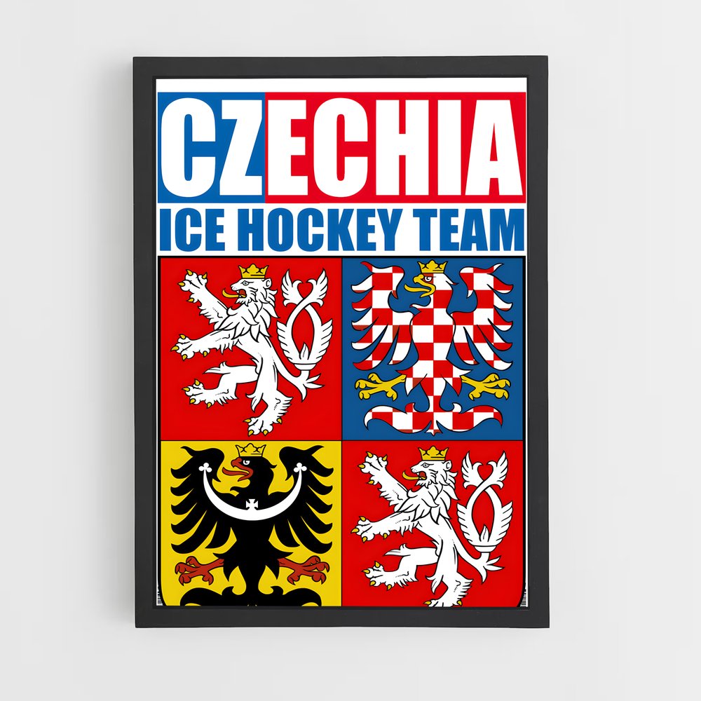 Poster Fierté Tchèque – affiche Hockey sur glace (vue 2)